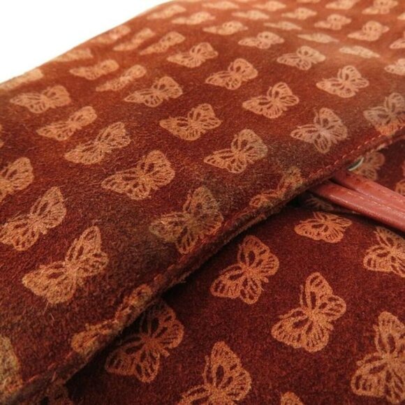 Bottega Veneta Vintage Drawstring Top w Envelope Embossed Orange Butterfly Flap - Picture 5 of 11